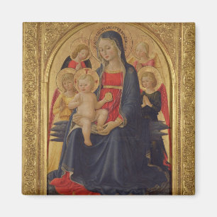 Madonna and Child with Angels, c.1467 (oil on pane Magnet