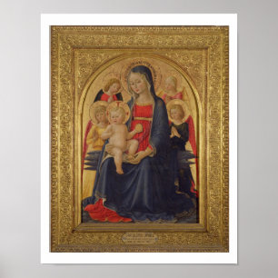 Madonna and Child with Angels, c.1467 (oil on pane Poster