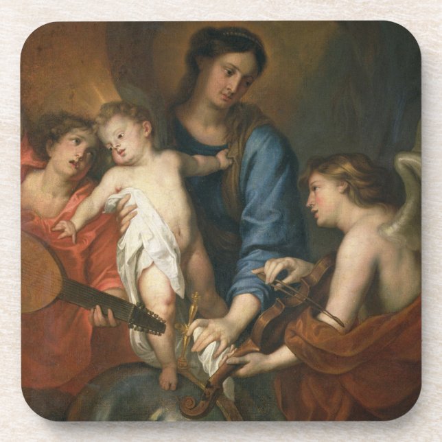Madonna and Child with angels Coaster (Front)