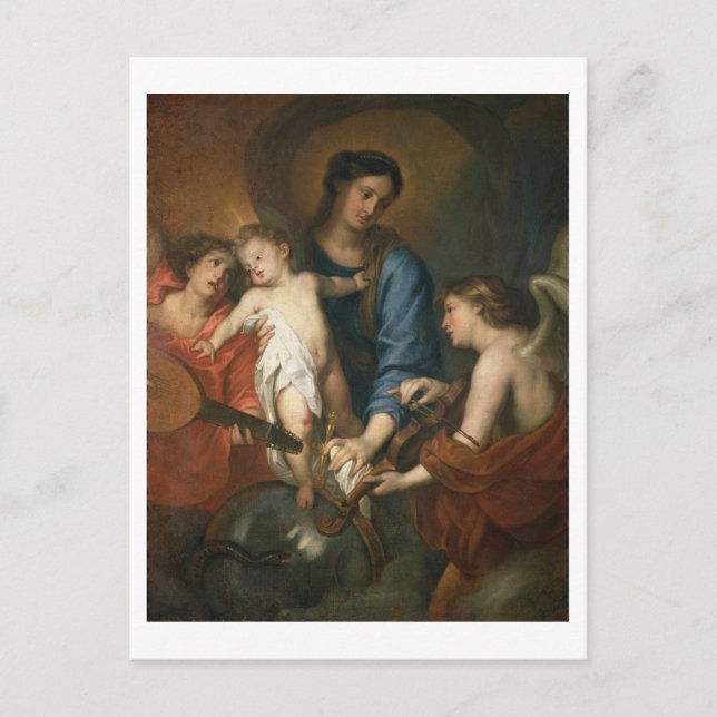 Madonna and Child with angels Postcard (Front)