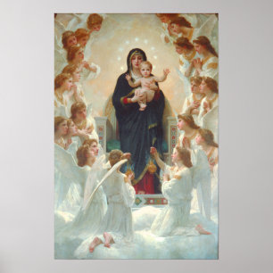 Madonna and Child with Angels Poster