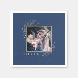 Madonna and Child with Angels Rejoice Napkin