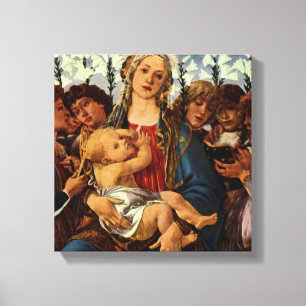 Madonna and Child with Eight Angels by Botticelli Canvas Print