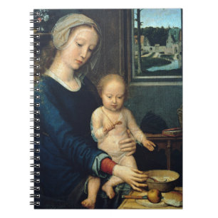 Madonna and Child With Milk Soup - Gerard David - Notebook