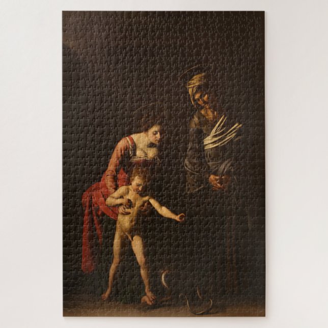 Madonna and Child with Saint Anne - Caravaggio Jigsaw Puzzle (Vertical)