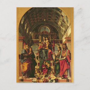 Madonna and Child with Saints, 1499 Postcard