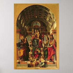 Madonna and Child with Saints, 1499 Poster