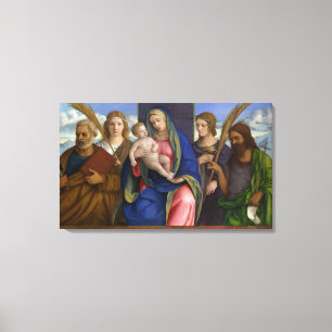 Madonna and Child with Saints Canvas Print