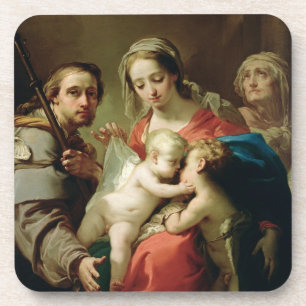 Madonna and Child with Saints John, Anna and Rocco Coaster