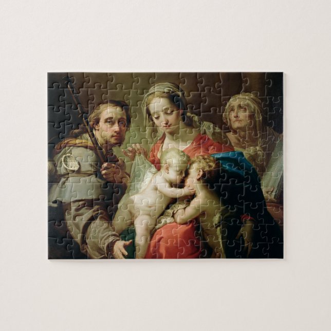 Madonna and Child with Saints John, Anna and Rocco Jigsaw Puzzle (Horizontal)