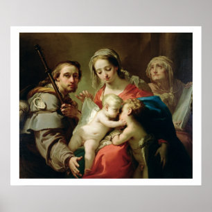Madonna and Child with Saints John, Anna and Rocco Poster