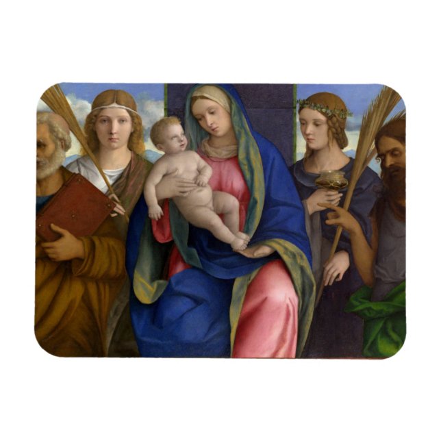 Madonna and Child with Saints Magnet (Horizontal)