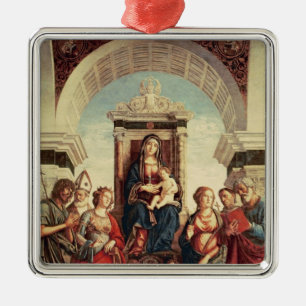 Madonna and Child with Saints Metal Tree Decoration