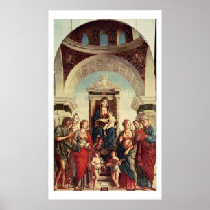 Madonna and Child with Saints Poster