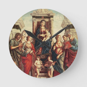 Madonna and Child with Saints Round Clock
