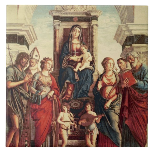 Madonna and Child with Saints Tile (Front)