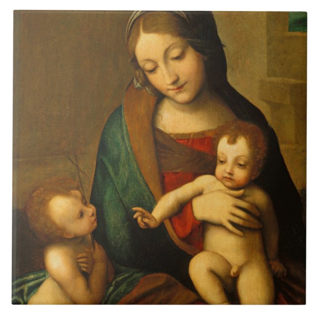 Madonna and Child with Saints Tile (Front)