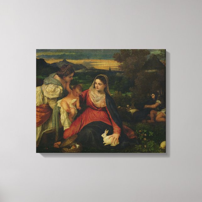 Madonna and Child with St. Catherine  c. 1530 Canvas Print (Front)