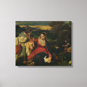 Madonna and Child with St. Catherine c. 1530 Canvas Print