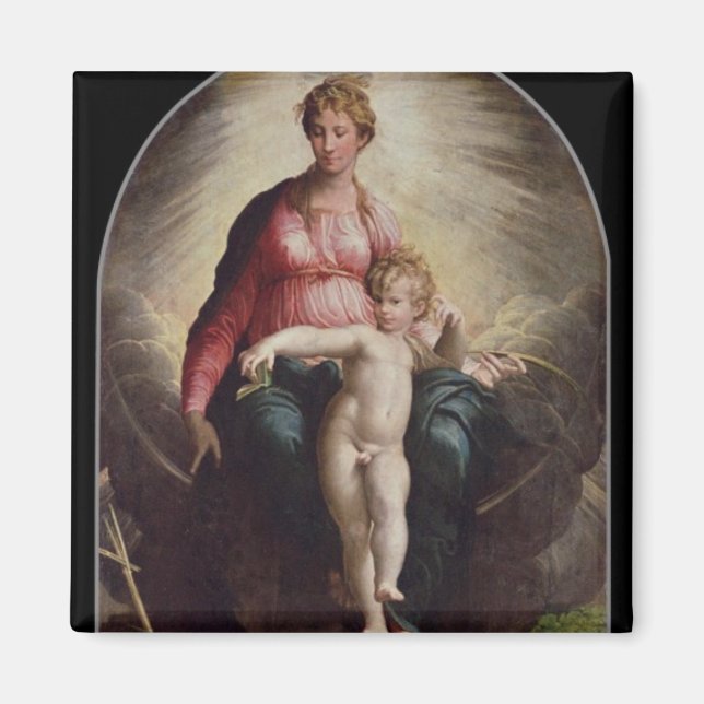 Madonna and Child with St. John and St. Jerome, 15 Magnet (Front)