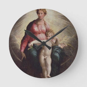 Madonna and Child with St. John and St. Jerome, 15 Round Clock