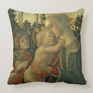 Madonna and Child with St. John the Baptist (oil o Cushion