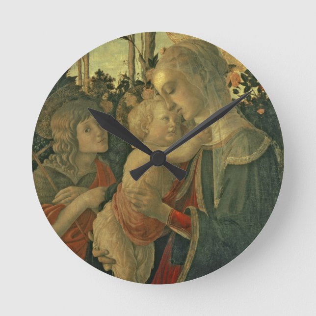 Madonna and Child with St. John the Baptist (oil o Round Clock (Front)