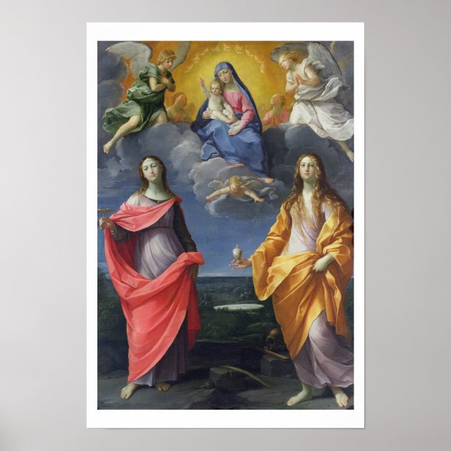 Madonna and Child with St. Lucy and Mary Magdalene Poster (Front)