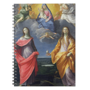 Madonna and Child with St. Lucy and Mary Magdalene Spiral Notebook
