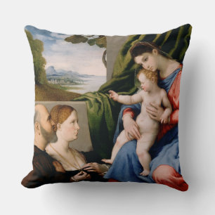Madonna and Child with the Infant Saint John Cushion