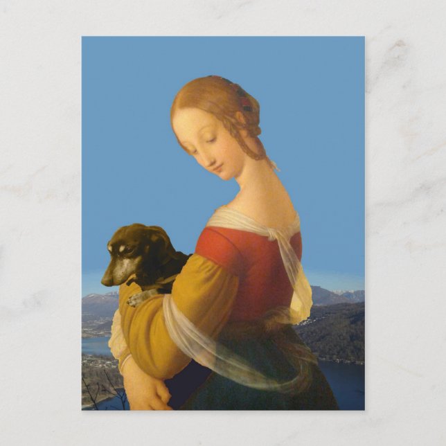 Madonna and Dachshund Art Tate Britain Postcard (Front)