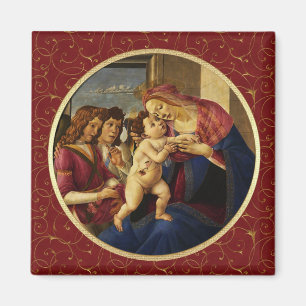 Madonna by Botticelli. Christmas Gift Magnet