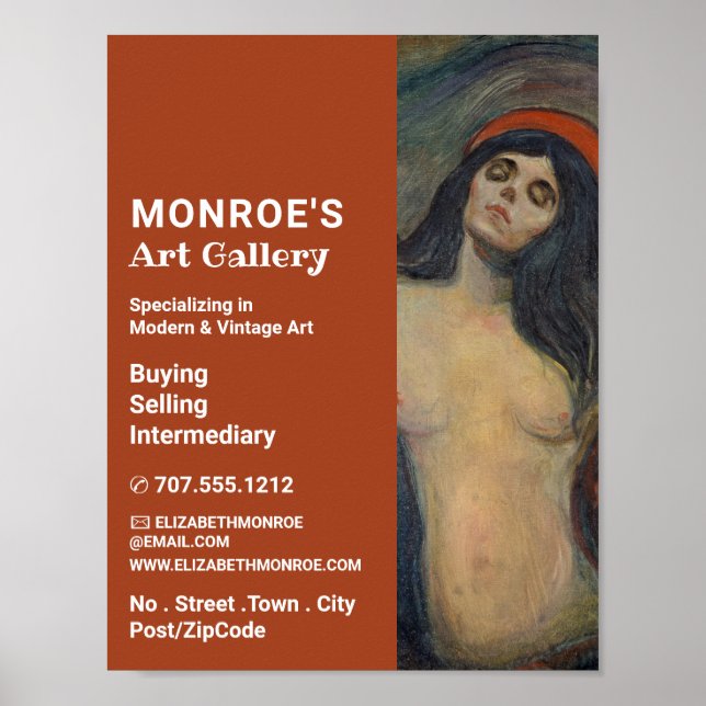 Madonna By Edvard Munch, Art Dealer, Gallery Poster (Front)