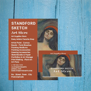 Madonna By Edvard Munch, Art Supplies Store Business Card