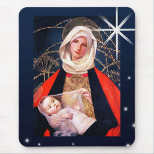 Madonna by Marianne Stoke. Christmas Gift Mousepad