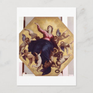 Madonna Carried by Angels (ceiling fresco) Postcard