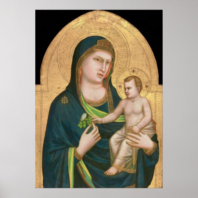 Madonna & Child - 14th Century Fine Art Poster (Front)