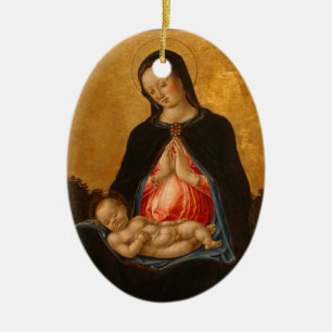 Madonna & Child art Christmas ornament