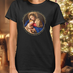 Madonna & Child Religious Christmas Gift Mothers T-Shirt