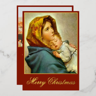Madonna & Child Religious Christmas with Photo