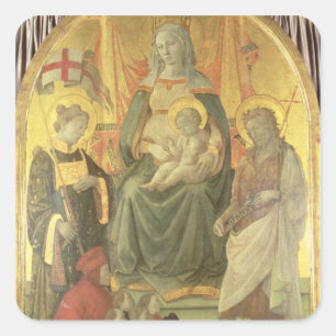 Madonna del Ceppo, 1453 (and detail 62016) Square Sticker