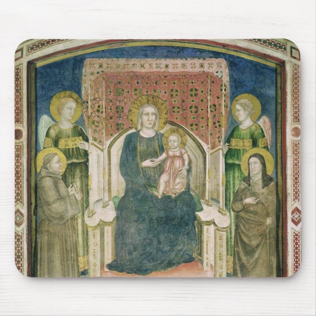 Madonna Enthroned with St. Francis of Assisi Mouse Pad (Front)