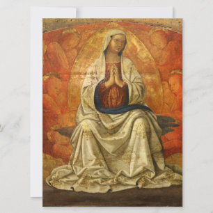 Madonna in Gloria (Virgin Mary Enthroned) Card