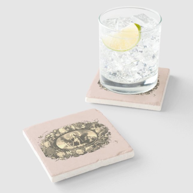 Madonna - Maria - Virgin Mary - Mother of God Stone Coaster (Side)