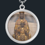 Madonna of Montserrat Black Madonna Spain Silver Plated Necklace<br><div class="desc">Madonna of Montserrat Black Madonna Virgin Mary - art prints on various materials. A great gift idea to brighten up your home. Also buy this artwork on phone cases, apparel, mugs, pillows and more. Poster and Art Print on clothing and for your wall – various backgrounds – great print for...</div>