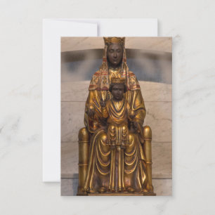 Madonna of Montserrat Black Madonna Virgin Mary Thank You Card