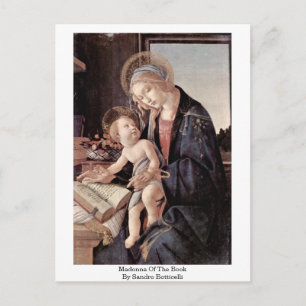 Madonna Of The Book By Sandro Botticelli Postcard