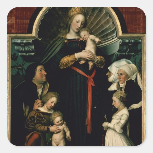 Madonna of the Burgermeister Meyer Square Sticker (Front)