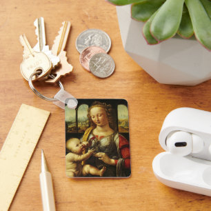 Madonna of the Carnation by Leonardo da Vinci Key Ring