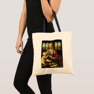 Madonna of the Carnation by Leonardo da Vinci Tote Bag